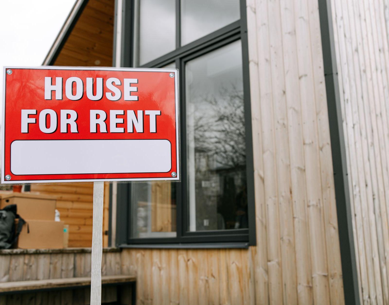 A House for Rent Placard